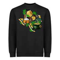 Black texas map st patricks day Heavyweight Sweatshirt - FaDigitalArtStudio
