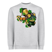 Heather Grey texas map st patricks day Heavyweight Sweatshirt - FaDigitalArtStudio