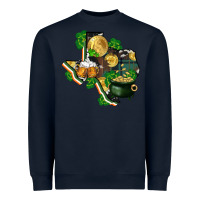 Navy texas map st patricks day Heavyweight Sweatshirt - FaDigitalArtStudio