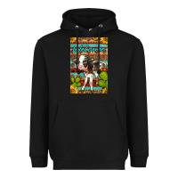 Black Welcome Cute Baby Calf Heavyweight Hoodie - LillyAllenDesigns