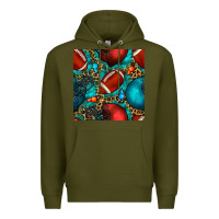 Army Green american football helmet with leopard and gemstone Premium Hoodie - BundleAndBundleShop
