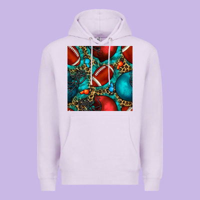 American Football Helmet With Leopard And Gemstone Premium Hoodie Designed By Bundleandbundleshop