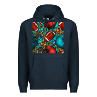 Navy american football helmet with leopard and gemstone Premium Hoodie - BundleAndBundleShop