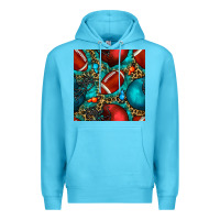 Ocean Blue american football helmet with leopard and gemstone Premium Hoodie - BundleAndBundleShop