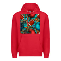 Red american football helmet with leopard and gemstone Premium Hoodie - BundleAndBundleShop
