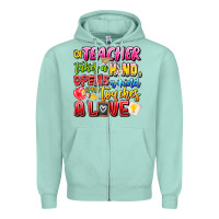 Seafoam a Teacher Takes a Hand Opens a mind and Touches A Zipper Hoodie - CowhideDigitalArt