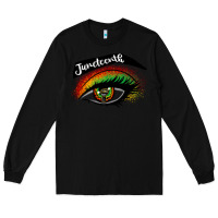 Black juneteenth eyelash cowgirl Long Sleeve Tee - CowGirlArtShop