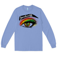 Colony Blue juneteenth eyelash cowgirl Long Sleeve Tee - CowGirlArtShop