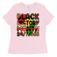 Bubblegum Pink black history month Ladies Tee - LillyAllenDesigns