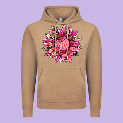 Breast Cancer Sunflower Vintage Hoodie Designed By Texasbilliewilder