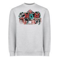 Heather Grey Mom cow Mother's Day Heavyweight Sweatshirt - FaDigitalArtStudio