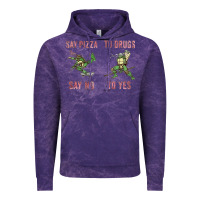 Cloud Purple say pizza to drugs say no to yes Vintage Hoodie - tuanDangUi