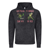 Vintage Black say pizza to drugs say no to yes Vintage Hoodie - tuanDangUi