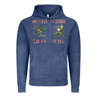 Vintage Denim say pizza to drugs say no to yes Vintage Hoodie - tuanDangUi