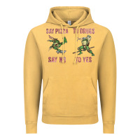 Vintage Mustard say pizza to drugs say no to yes Vintage Hoodie - tuanDangUi