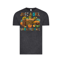 Vintage Black Just a Girl Who Loves Fall Vintage Tee - texasbilliewilder