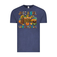 Vintage Denim Just a Girl Who Loves Fall Vintage Tee - texasbilliewilder