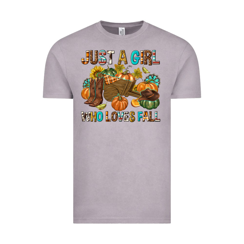 Just A Girl Who Loves Fall Vintage Tee by texasbilliewilder | Teevron
