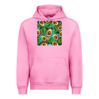 Fuchsia Pink avacado with turquoise and leopard background mug coaster Urban Hoodie - BarkalooDesign