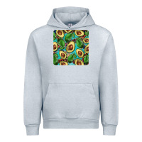 Heather Grey avacado with turquoise and leopard background mug coaster Urban Hoodie - BarkalooDesign