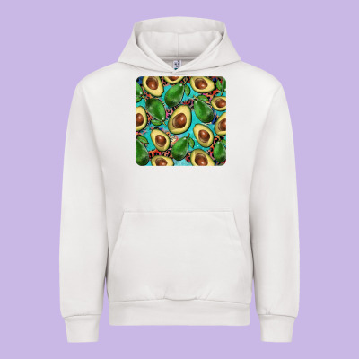Avacado With Turquoise And Leopard Background Mug Coaster Urban Hoodie Designed By Barkaloodesign