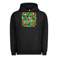 Pigment Black avacado with turquoise and leopard background mug coaster Urban Hoodie - BarkalooDesign