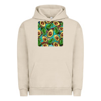 Pigment French Oak avacado with turquoise and leopard background mug coaster Urban Hoodie - BarkalooDesign