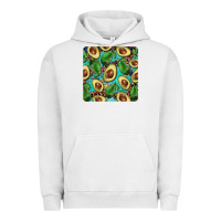 Pigment Lunar Rock avacado with turquoise and leopard background mug coaster Urban Hoodie - BarkalooDesign