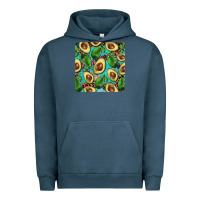 Pigment Midnight Navy avacado with turquoise and leopard background mug coaster Urban Hoodie - BarkalooDesign