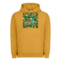 Pigment Peanut Butter avacado with turquoise and leopard background mug coaster Urban Hoodie - BarkalooDesign