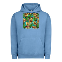 Pigment Pebble Blue avacado with turquoise and leopard background mug coaster Urban Hoodie - BarkalooDesign