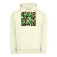 Pigment Pistachio avacado with turquoise and leopard background mug coaster Urban Hoodie - BarkalooDesign