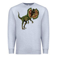 Heather Grey Dilophosaurus Premium Sweatshirt - LillyAllenDesigns
