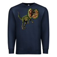 Navy Dilophosaurus Premium Sweatshirt - LillyAllenDesigns