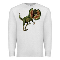 Oatmeal Heather Dilophosaurus Premium Sweatshirt - LillyAllenDesigns
