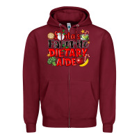 Burgundy santas favorite dietary aide Zipper Hoodie - LillyAllenDesigns