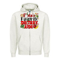 Oatmeal Heather santas favorite dietary aide Zipper Hoodie - LillyAllenDesigns