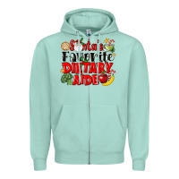 Santas Favorite Dietary Aide Zipper Hoodie | Teevron