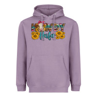 Lavender Western Howdy Heifer With Charolais Cow Heavyweight Hoodie - LillyAllenDesigns