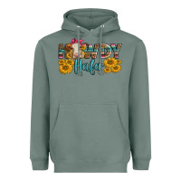 Sage Western Howdy Heifer With Charolais Cow Heavyweight Hoodie - LillyAllenDesigns