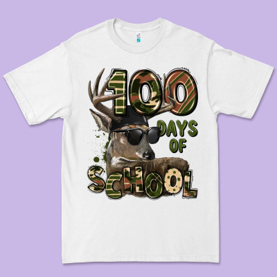 100 Days Of School Hunting Deer Premium Tee Designed By Lillyallendesigns
