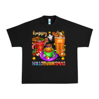 Black Happy Hallothanksmas coffee cups Urban Heavy Tee - texasbilliewilder