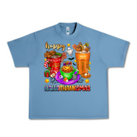 Pebble Blue Happy Hallothanksmas coffee cups Urban Heavy Tee - texasbilliewilder
