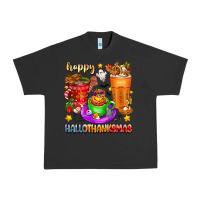 Pigment Black Happy Hallothanksmas coffee cups Urban Heavy Tee - texasbilliewilder