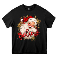 Black believe christmas santa claus Heavy Core Tee - MaliasSmallBusiness