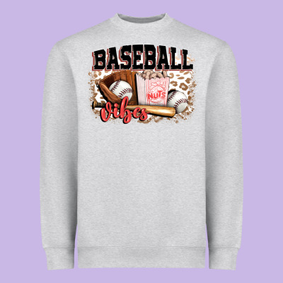 Baseball Vibes Heavyweight Sweatshirt Designed By Fadigitalartstudio
