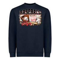 Navy baseball vibes Heavyweight Sweatshirt - FaDigitalArtStudio