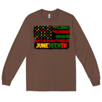 Chestnut juneteenth american flag Long Sleeve Tee - CowGirlArtShop