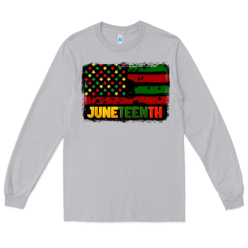 Juneteenth American Flag Long Sleeve Tee by CowGirlArtShop | Teevron