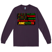 Plum juneteenth american flag Long Sleeve Tee - CowGirlArtShop